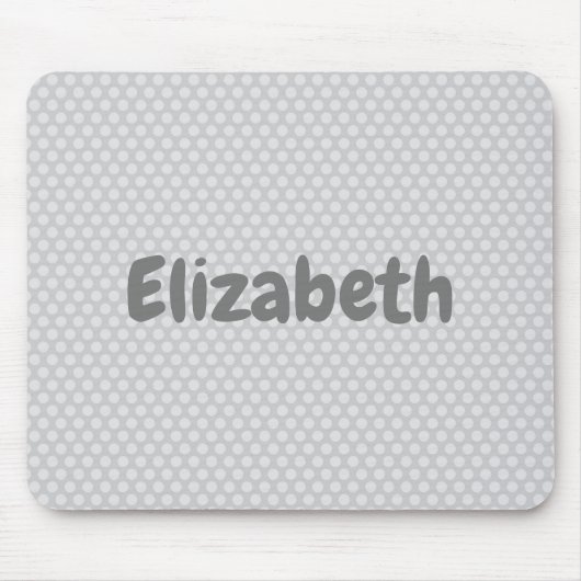 グレー水玉模様 マウスパッド (正面)