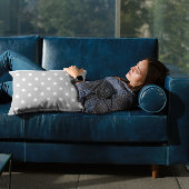 グレー水玉模様 枕カバー