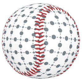 グレー水玉模様、水玉模様パターン、ドット点々のある、 ソフトボール