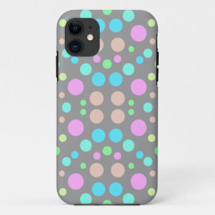 グレー水玉模様IPHONEケース iPhone 11 ケース