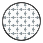 グレー水玉, 水玉模様, ドット, ドット柄 アイスホッケーパック (正面)