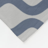 グレー波線レトロスカンジナビアミニマルパターン フリースブランケット (角)