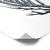 グレー海洋生物グループ12Aプリント#11海サンゴ ポスター (角)