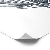 グレー海洋生物グループ12Aプリント#6シーコーラル ポスター (角)