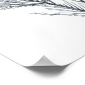 グレー海洋生物グループ12Aプリント#9シーコーラル ポスター (角)