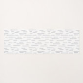 グレー淡い色のと白の丸い線パターン ヨガマット (裏面(横))