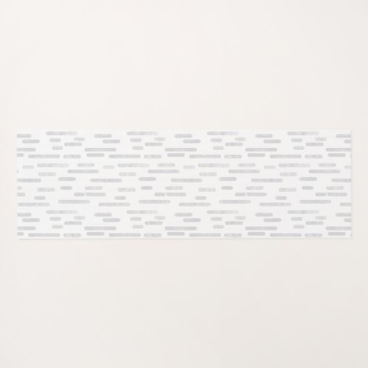 グレー淡い色のと白の丸い線パターン ヨガマット (裏面(横))