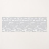 グレー淡い色のと白の丸い線パターン ヨガマット (正面(横))