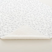 グレー淡い色のオンホワイト |リノプリント星模様 シェルパブランケット (3/4)