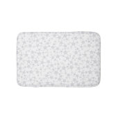 グレー淡い色のオンホワイト |リノプリント星模様 バスマット (正面)
