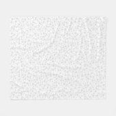 グレー淡い色のオンホワイト |リノプリント星模様 フリースブランケット (正面(横))