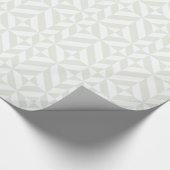 グレー淡い色のジオメトリックデコキューブパターン ラッピングペーパー (角)