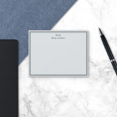 グレー淡い色のブラックモノグラムの ノートカード