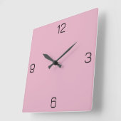 グレー淡い色のラズベリーE6B0C4 – 名前を追加するオプション スクエア壁時計 (傾斜)