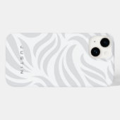 グレー渦巻き模様 Case-Mate iPhoneケース (裏面 (横))