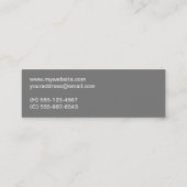 グレー澄んはっきりした2トーンのパーソナルネットワーキング スキニー名刺 (裏面)
