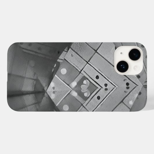 グレー点々のある Case-Mate iPhoneケース (裏面 (横))