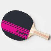 グレー無地のとピンクのカスタマイズ可能 卓球ラケット (横)