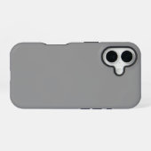 グレー無地のカラー iPhone 16ケース (裏面横)