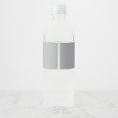グレー無地カスタムネーム ペットボトルラベル (裏面)