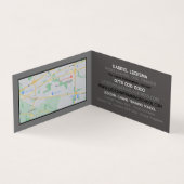 グレー犬、犬トレーナー詳細 名刺 (内部)