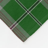 グレー狩りクランバッジタータンチェックプレイド フリースブランケット (角)