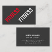 グレー独占的レッド特別ユニークパーソナルトレーナー 名刺 (正面/裏面)