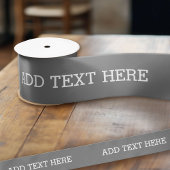 グレー独自の作成 – Make It Your カスタムUser文字 サテンリボン