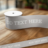 グレー独自の作成 – Make It Your カスタムUser文字 サテンリボン