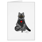 グレー猫とハート (正面)