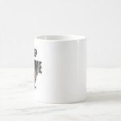 グレー猫のマグカップ "一歩ずつ" コーヒーマグカップ (中央)