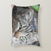 グレー猫アクセント枕 アクセントクッション (正面(垂直))