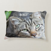 グレー猫アクセント枕 アクセントクッション (裏面)