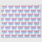 グレー猫インボックス ラッピングペーパー (フラット)