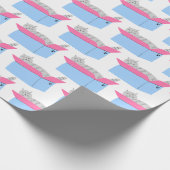 グレー猫インボックス ラッピングペーパー (角)