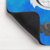 グレー猫オンブルー – マウスパッド (コーナー)