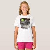 グレー猫パーティー動物 Tシャツ (正面フル)