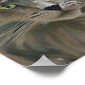 グレー猫プリント、バリューポスター紙（マット） ポスター (角)