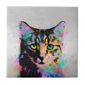 グレー猫618 タイル (正面)