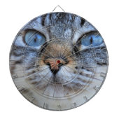 グレー猫 ダーツボード (正面)