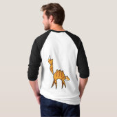 グレー猫 メンズTシャツ Tシャツ (裏面フル)
