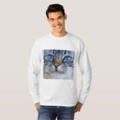 グレー猫 Tシャツ (正面フル)