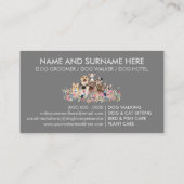 グレー獣医ロゴペットホテルドッグス 名刺 (裏面)