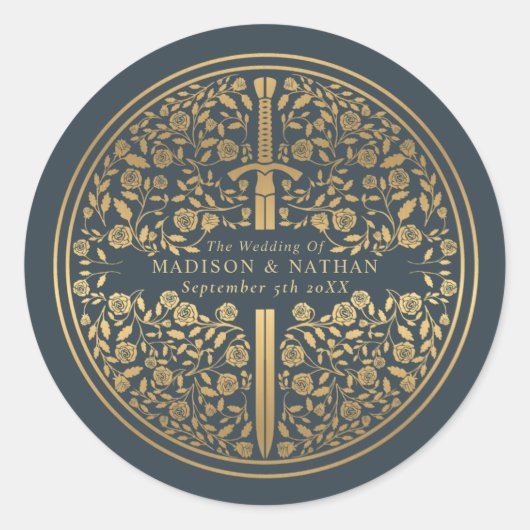 グレー王室の中世結婚剣 ラウンドシール (正面)