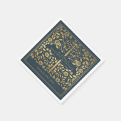 グレー王室の中世金ゴールド結婚剣 スタンダードカクテルナプキン (角)