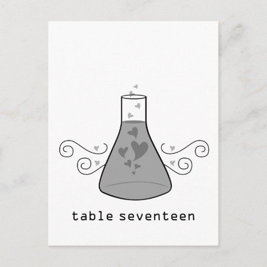グレー甘い化学テーブル番号はがき ポストカード (正面)