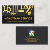 グレー画層金ゴールド処理ツールホームリノベーション 名刺 (正面/裏面)