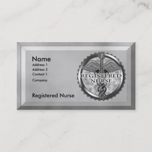 グレー登録ナース 名刺 (正面)