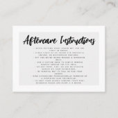 グレー白まつげエクステンションアフターケア 名刺 (正面)