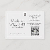 グレー白まつげエクステンションアフターケア 名刺 (裏面)